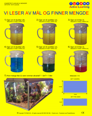Nr 38-K1 - Konkreter til måling av mengde (liter).