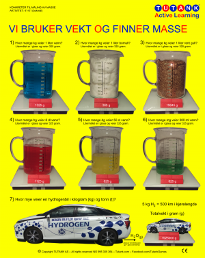 Nr 41-K1 - Konkreter til måling av masse